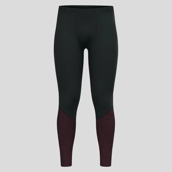 Odlo Base Layers The Revelstoke Performance Wool Warm Base Layer Bottoms Black 8211 Fudge Melange 8211 Men