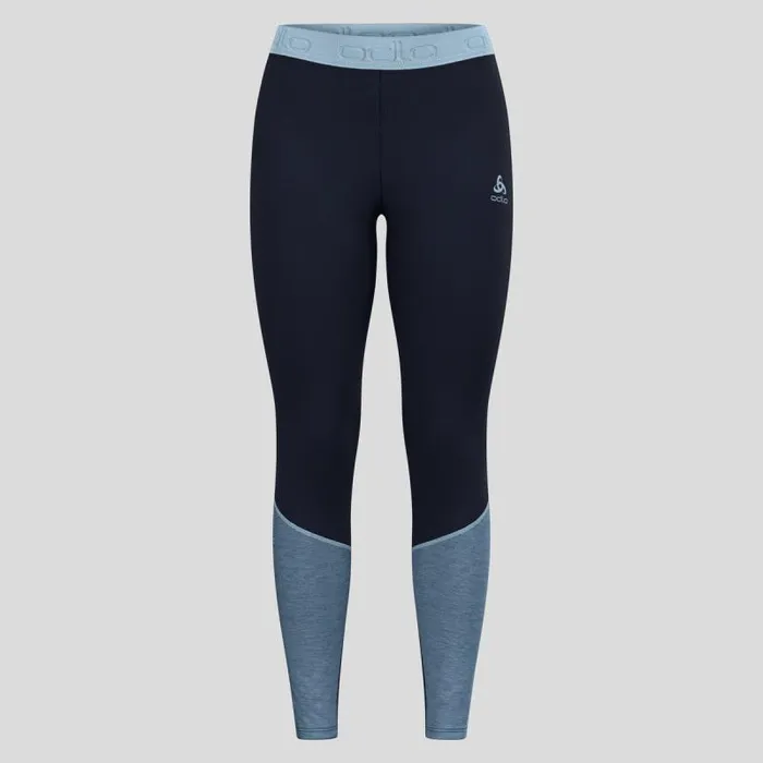 Odlo Base Layers The Revelstoke Performance Wool Warm Base Layer Bottoms Provincial Blue 8211 Dark Sapphire Melange 8211 Women