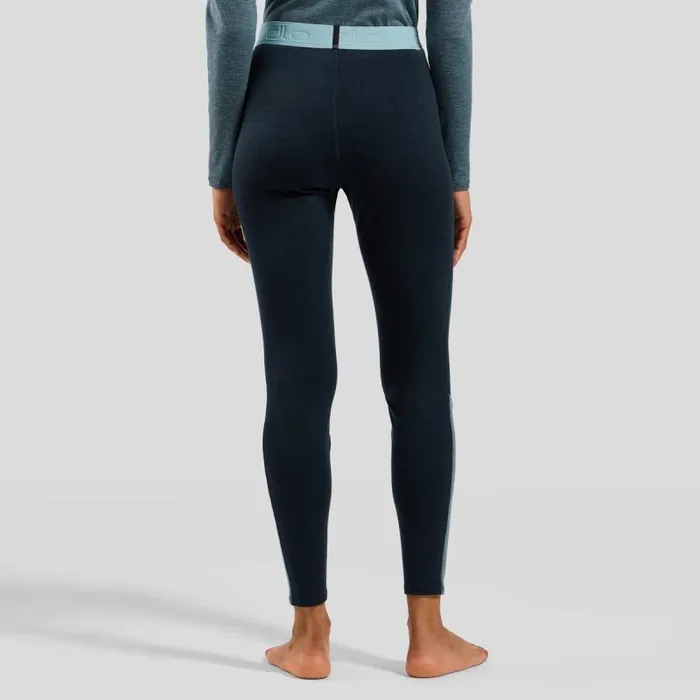 Odlo Base Layers The Revelstoke Performance Wool Warm Base Layer Bottoms Provincial Blue 8211 Dark Sapphire Melange 8211 Women