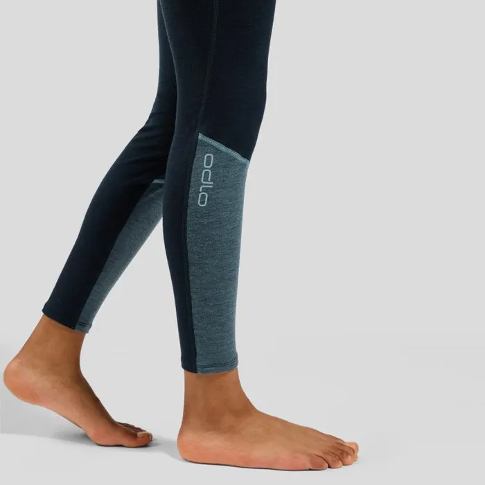 Odlo Base Layers The Revelstoke Performance Wool Warm Base Layer Bottoms Provincial Blue 8211 Dark Sapphire Melange 8211 Women