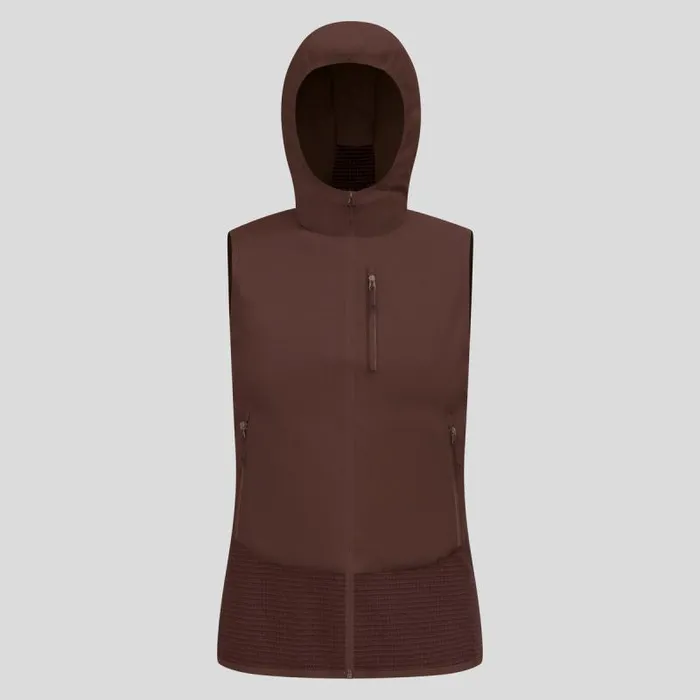 Odlo Jackets and Vests The Ascent Wool Insulated Hybrid Vest Fudge 8211 Women
