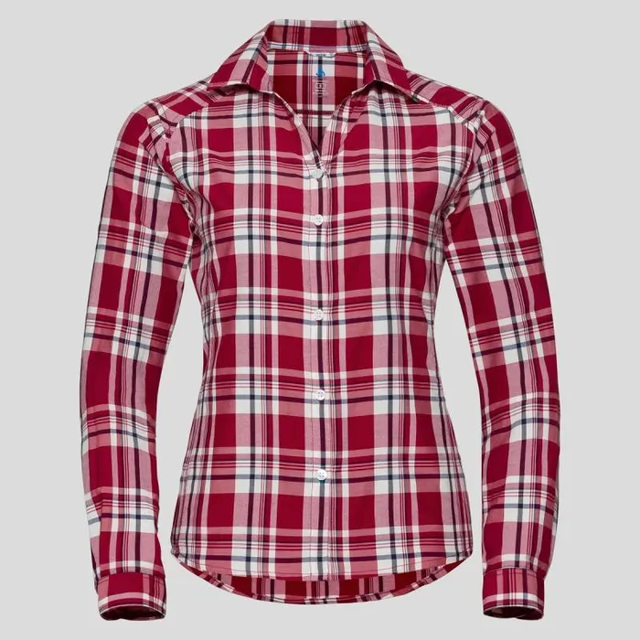 Odlo Mid Layers and Longsleeves Anmore Long Sleeve Blouse Peacoat 8211 Jester Red 8211 New White 8211 Women Odlo Mid Layers and Longsleeves Anmore Long Sleeve Blouse Peacoat 8211 Jester Red 8211 New White 8211 Women