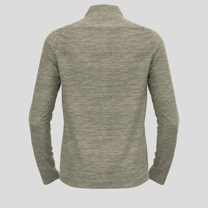 Odlo Mid Layers and Longsleeves The Essentials Ceramiwarm Zippered Mid Layer Silver Cloud Melange 8211 Men