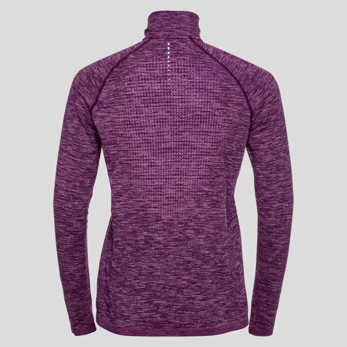 Odlo Mid Layers and Longsleeves The Run Easy Yakwarm HalfZip Mid Layer Top Charisma Melange 8211 Women