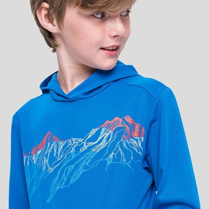 Odlo Mid Layers and Longsleeves The Weact 039 Collection Mid Layer Hoody Energy Blue 8211 Kids