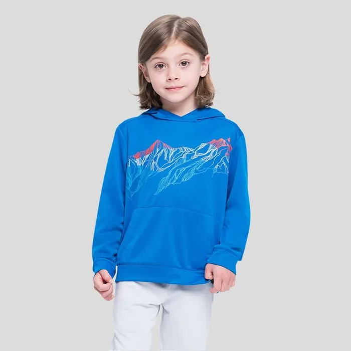 Odlo Mid Layers and Longsleeves The Weact 039 Collection Mid Layer Hoody Energy Blue 8211 Kids