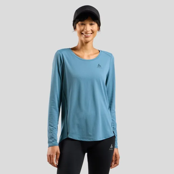 Odlo Running The Zeroweight ChillTec Long Sleeve TShirt Provincial Blue 8211 Women Odlo Running The Zeroweight ChillTec Long Sleeve TShirt Provincial Blue 8211 Women