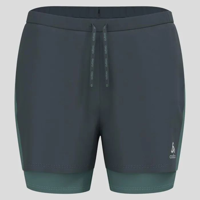 Odlo Shorts The Essentials 3 Inch 2In1 Running Shorts Dark Slate 8211 Aqua Haze 8211 Women