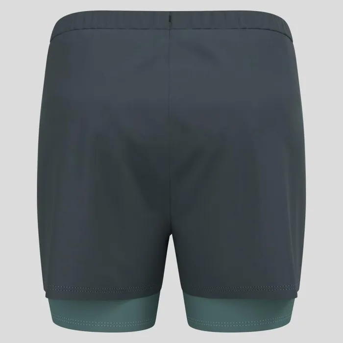Odlo Shorts The Essentials 3 Inch 2In1 Running Shorts Dark Slate 8211 Aqua Haze 8211 Women