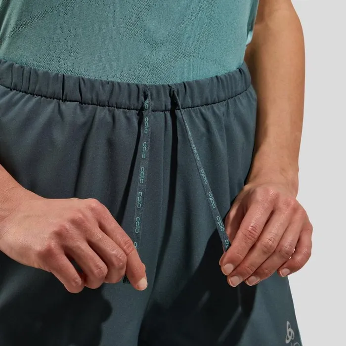 Odlo Shorts The Essentials 3 Inch 2In1 Running Shorts Dark Slate 8211 Aqua Haze 8211 Women