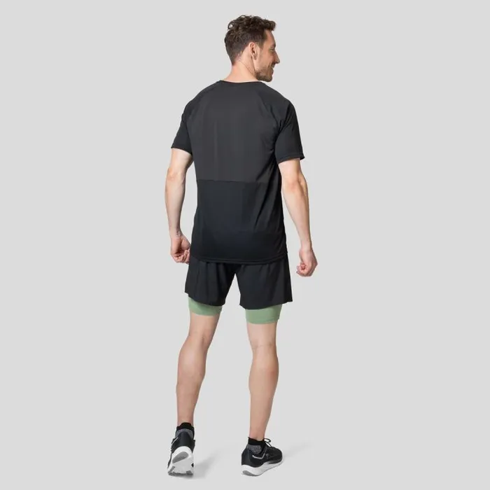 Odlo Shorts The XAlp 6Inch 2In1 Trail Running Shorts Black 8211 Loden Frost 8211 Men
