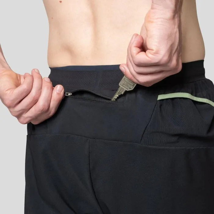Odlo Shorts The XAlp 6Inch 2In1 Trail Running Shorts Black 8211 Loden Frost 8211 Men
