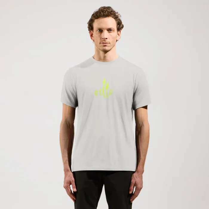 Odlo Tshirts and Polos Ascent Merino 160 Tree Logo TShirt Silver Cloud 8211 Men Odlo Tshirts and Polos Ascent Merino 160 Tree Logo TShirt Silver Cloud 8211 Men