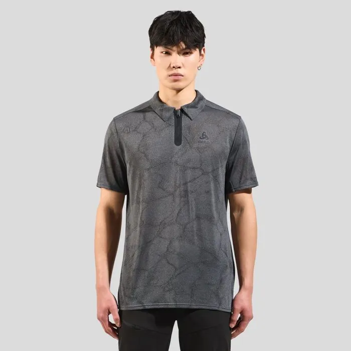 Odlo Tshirts and Polos The Ascent ChillTec Polo Shirt Black Melange 8211 Men