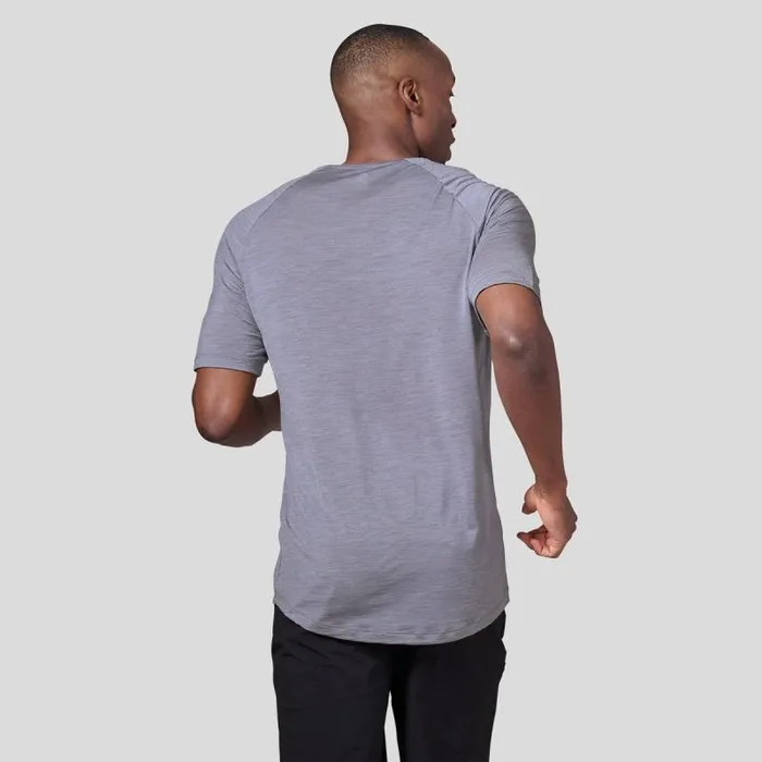 Odlo Tshirts and Polos The Ascent Performance Wool 130 Landscape TShirt Grey Melange 8211 Men