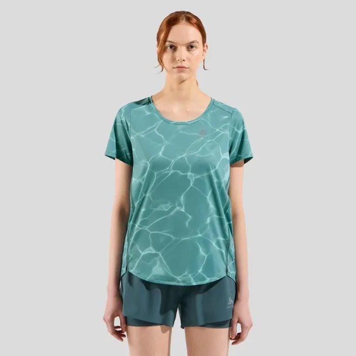 Odlo Tshirts and Polos The Pow Zeroweight ChillTec Running TShirt Arctic 8211 Women Odlo Tshirts and Polos The Pow Zeroweight ChillTec Running TShirt Arctic 8211 Women