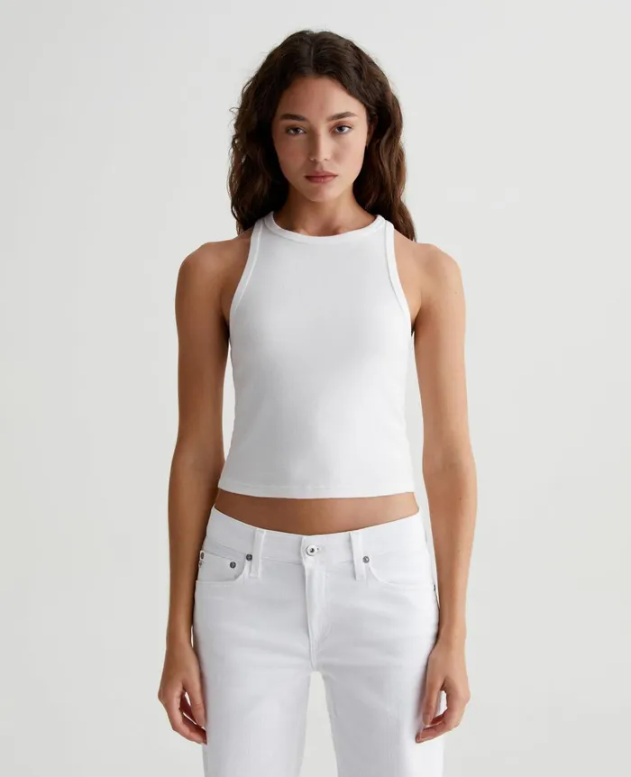Olive Tank Exwhite Women AG Jeans Tees and Tanks