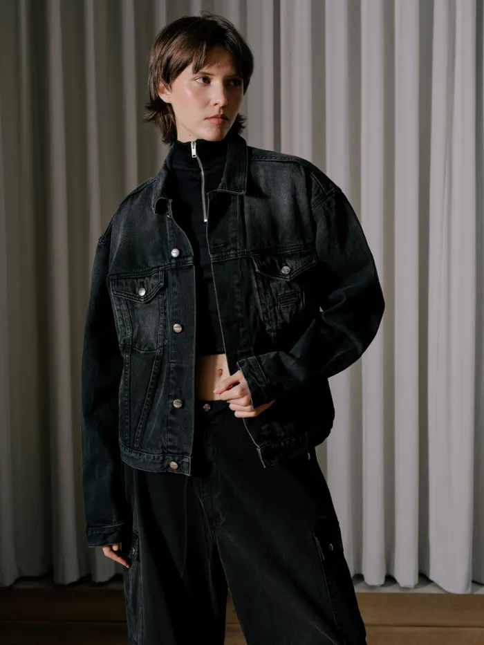 OVERSIZED DENIM TRUCKER JACKET Women Rhude Denim