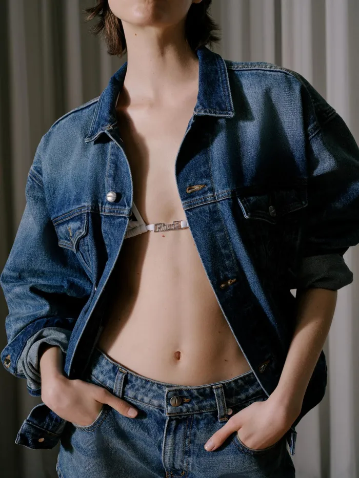 OVERSIZED DENIM TRUCKER JACKET Women Rhude Denim
