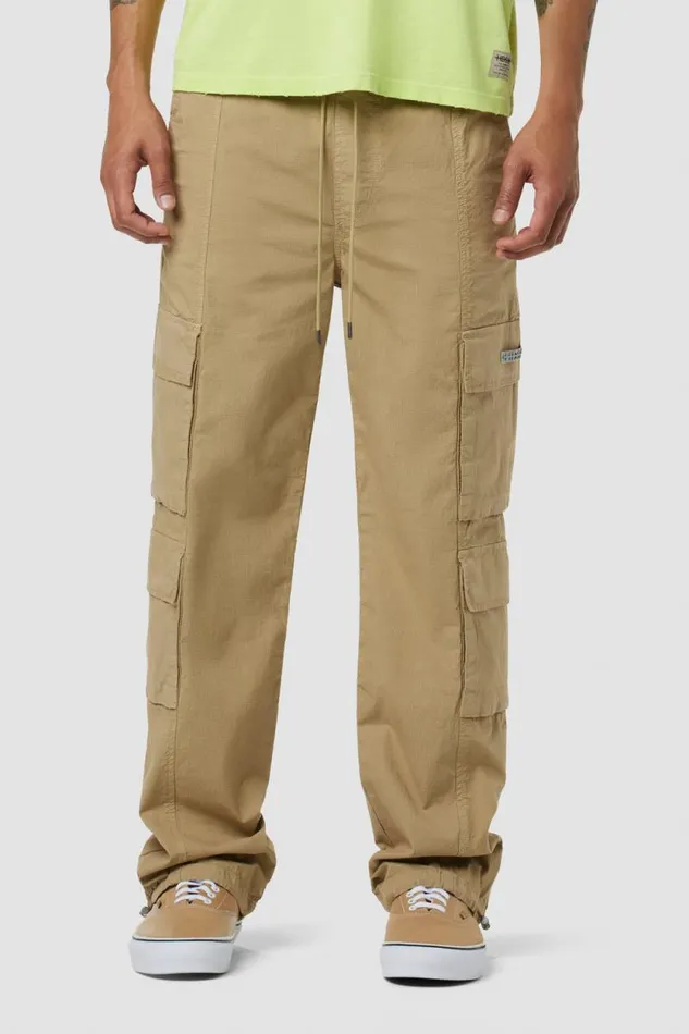 Pants Men Hudson Jeans Drawcord Cargo Pant Ripstop Tan