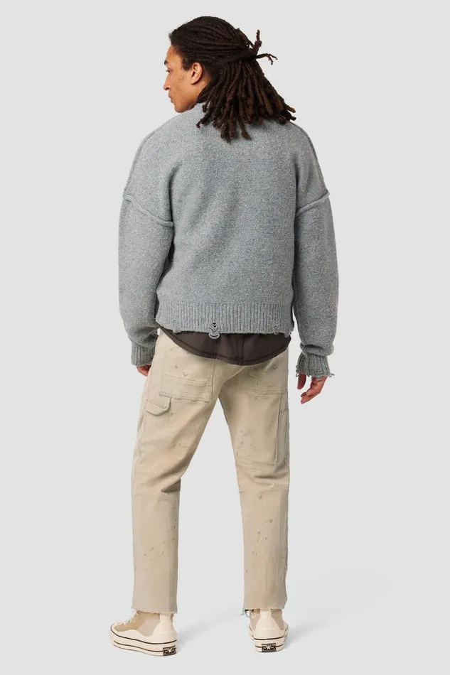 Pants Men Hudson Jeans Reese Carpenter Pant Distress Beige