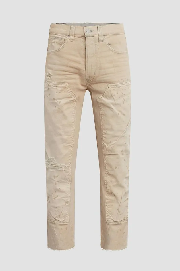 Pants Men Hudson Jeans Reese Carpenter Pant Distress Beige