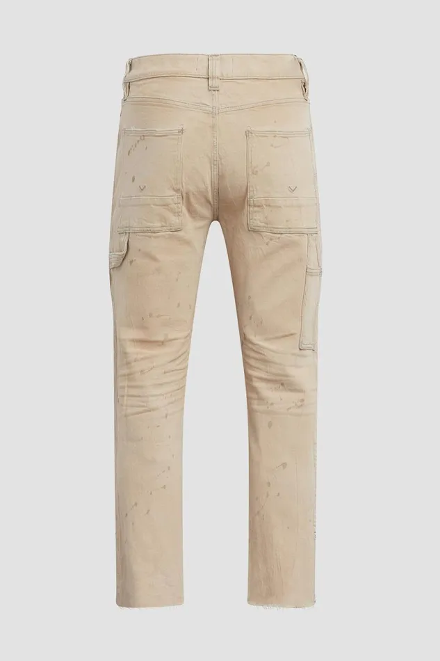 Pants Men Hudson Jeans Reese Carpenter Pant Distress Beige