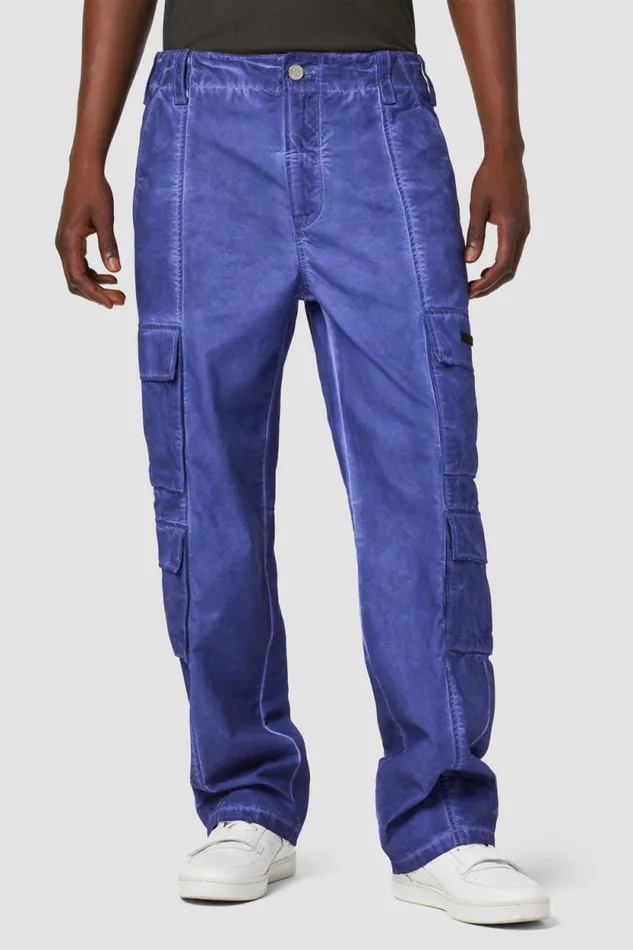 Pants Men Hudson Jeans Wide Leg Cargo Deep Purple