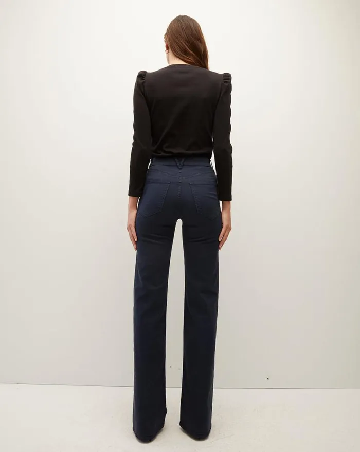 Pants Shop Veronica Beard Crosbie Slim WideLeg Pant Navy