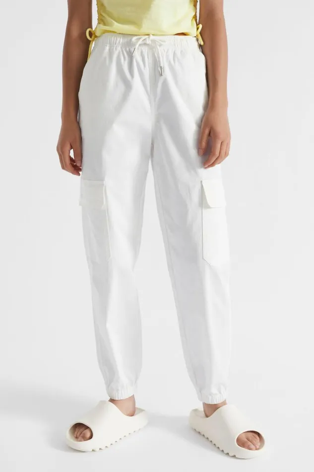 Pants Teen Girl Seed Heritage Cargo Pocket Pant White