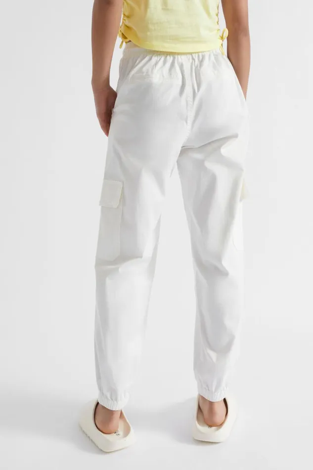 Pants Teen Girl Seed Heritage Cargo Pocket Pant White