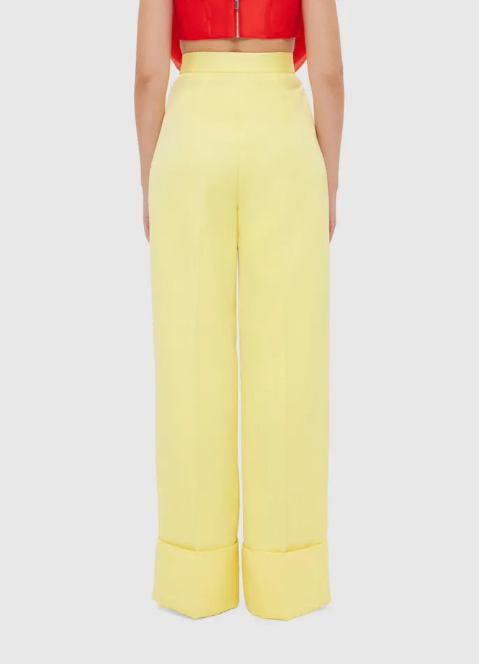 Pants Women LEO LIN Ellis Wide Leg Pants 8211 Sorbet Yellow