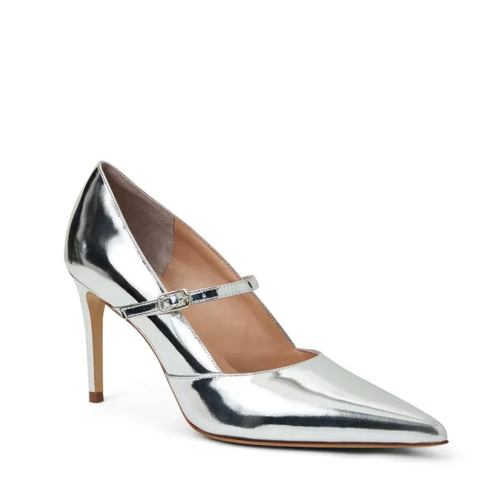 Prima Pump Silver Metallic Women Bruno Magli Pumps