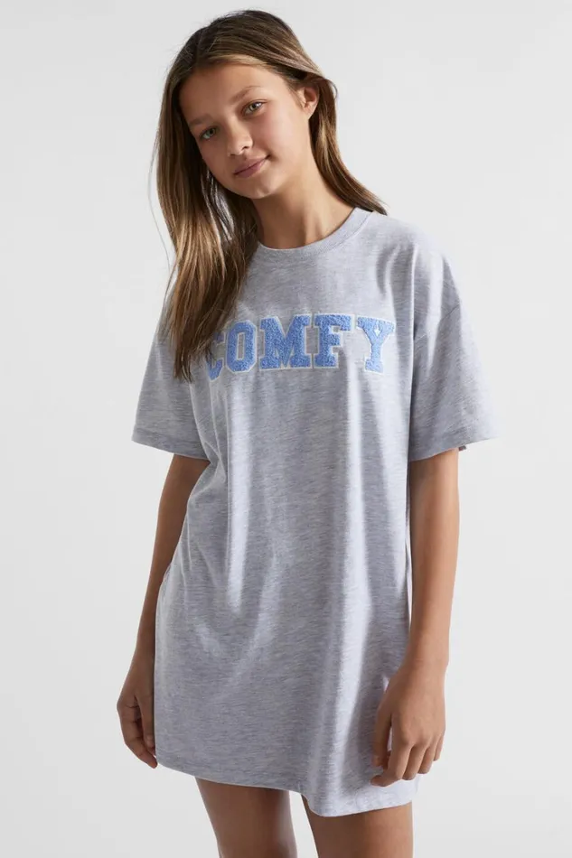 Pyjamas and Sleepwear Teen Girl Seed Heritage Oversized Tee Dress Cloud