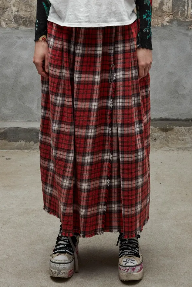 R13 Pants and Skirts Women Fyyff Maxi Skirt 8211 Red Plaid