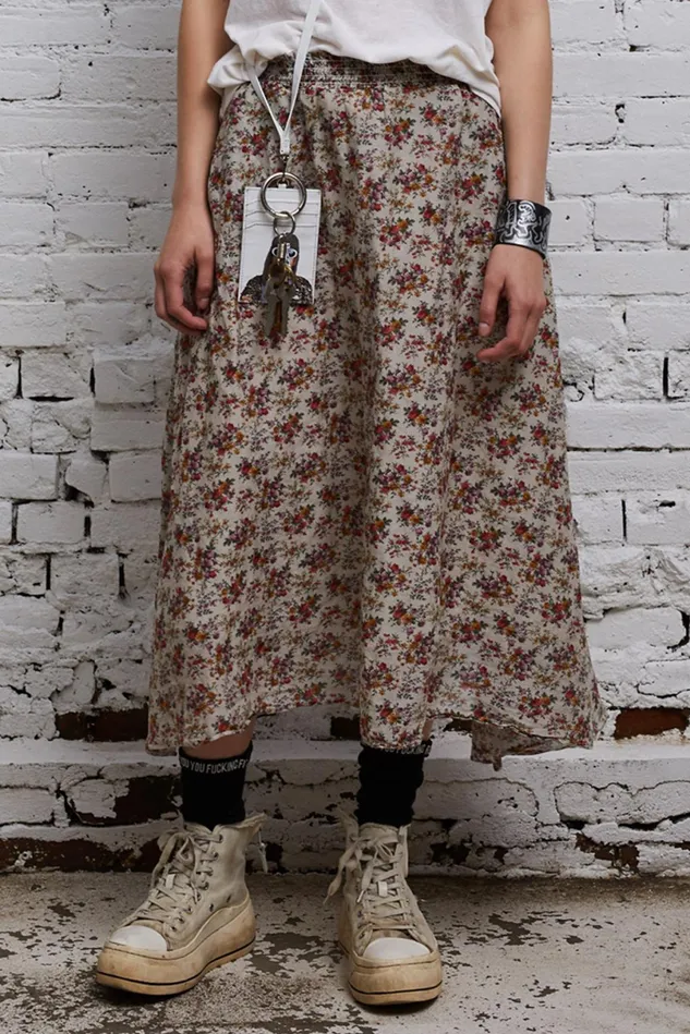 R13 Pants and Skirts Women Midi Skirt 8211 Ecru Floral