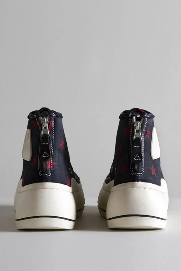 R13 Sneakers Women Kurt High Top Sneaker 8211 Red Star