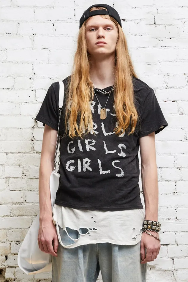 R13 TShirts Men Girls Girls Boy TShirt 8211 Acid Black