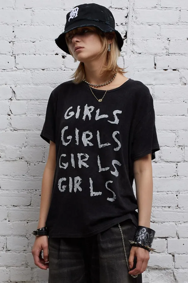 R13 TShirts Women Girls Girls Boy TShirt 8211 Acid Black