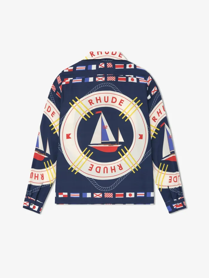 RHUDE FLAG SAIL LS SILK SHIRT Men Rhude Shirts