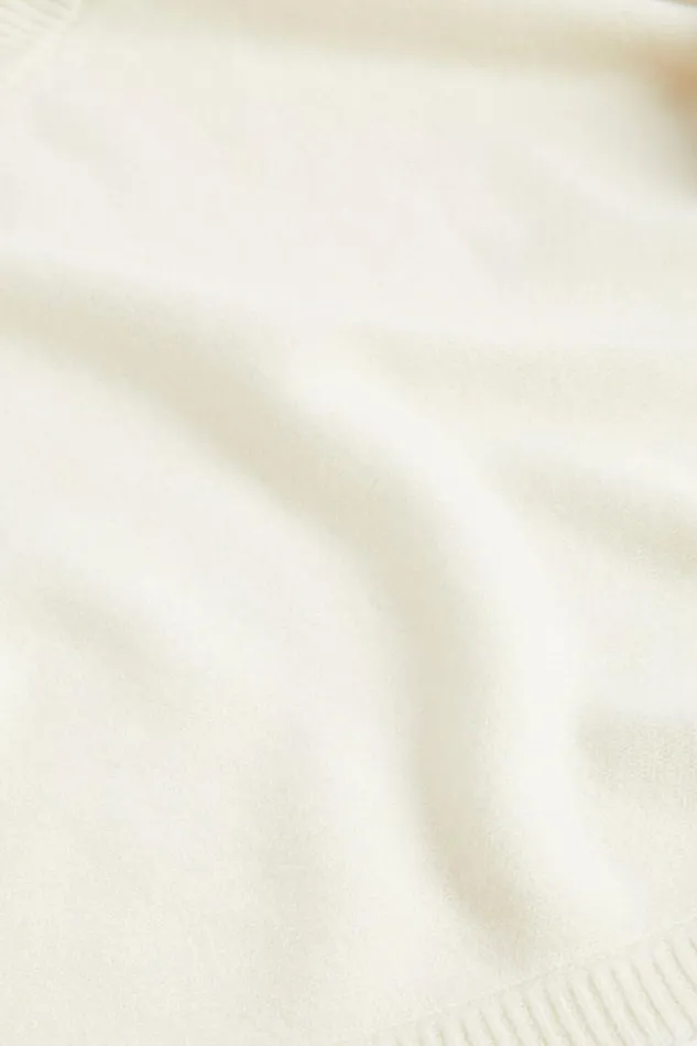 Scarves and Kaftans Woman Seed Heritage Woven Triangle Wrap Cloud Cream