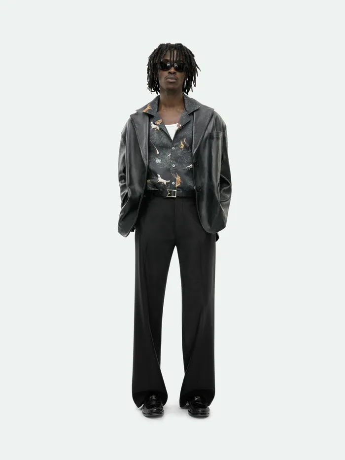 SCRAMBLE DOG PRINT SHIRT Men Rhude Shirts