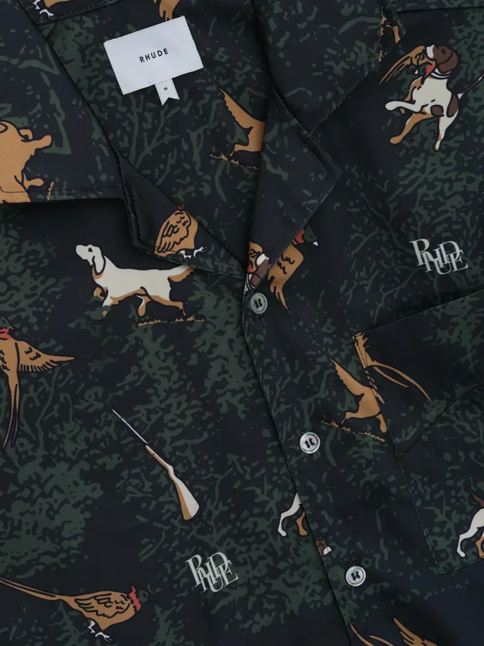 SCRAMBLE DOG PRINT SHIRT Men Rhude Shirts