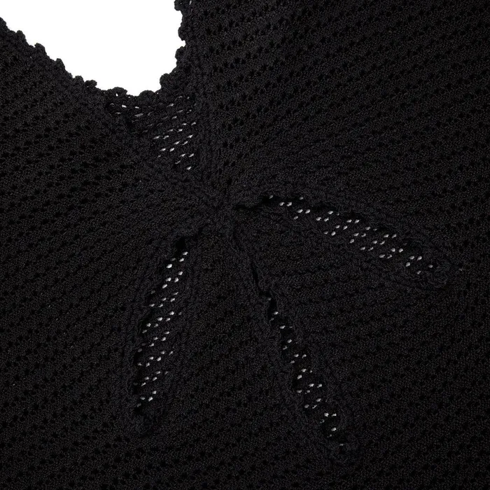 Self Portrait Swim and Resort Black Crochet Mini Dress 8211 Women
