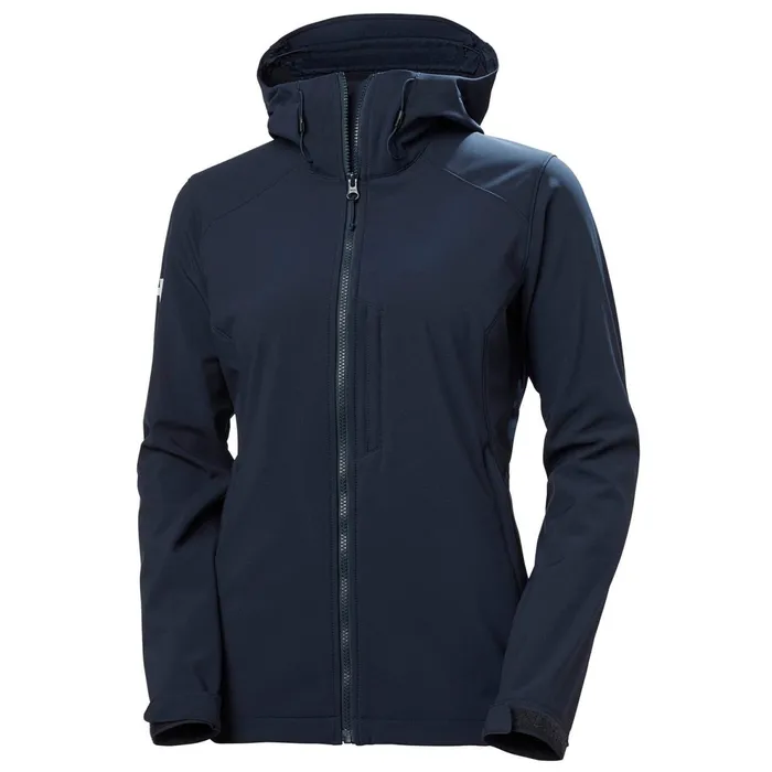 Shell Jackets Women Helly Hansen W PARAMOUNT HOODED SOFTSHELL JACKET 597 Navy