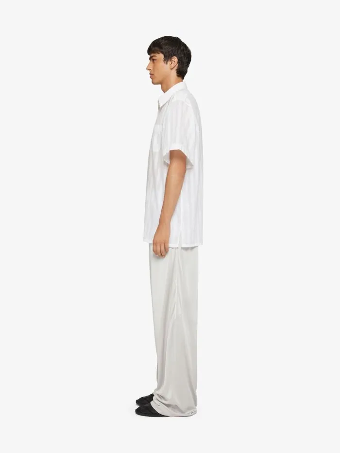 Shirt In Cotton Voile With Stripes White Men Givenchy Shirts