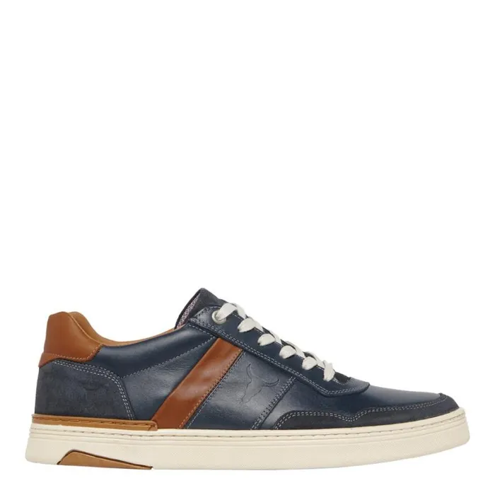 Shoes Men Windsor Smith TATE BLUE LEATHER SHOES