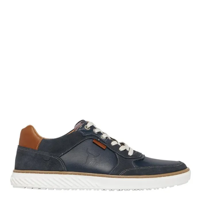 Shoes Men Windsor Smith WILL BLUE LEATHER SHOES