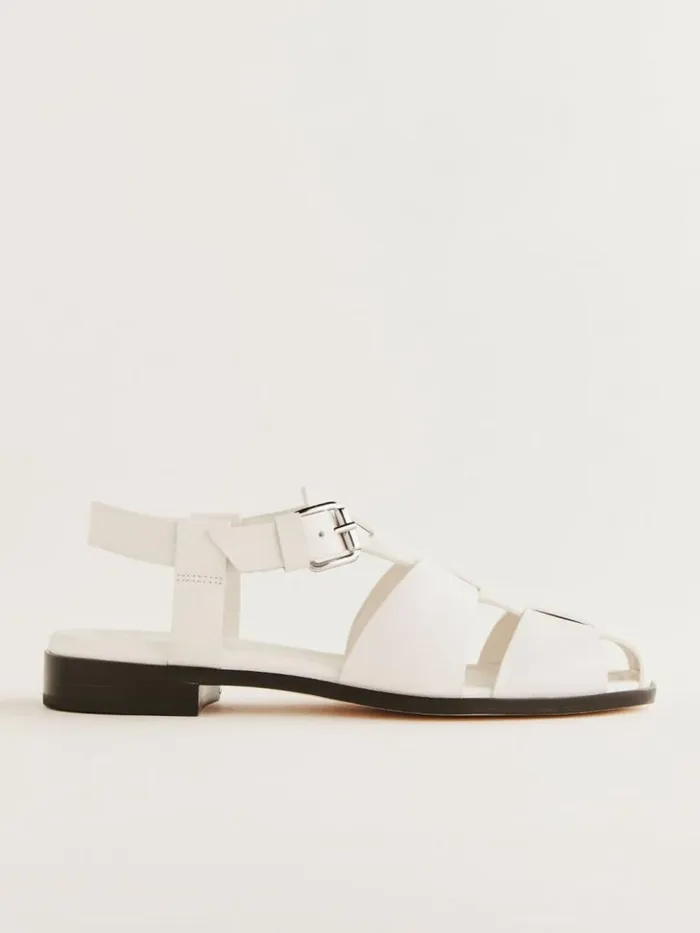 Shoes The Reformation Freya Fisherman Sandal White Leather