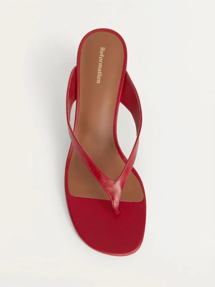 Shoes The Reformation Sophie Heeled Sandal Scarlet